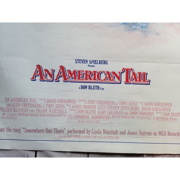 An American Tail 1986 Movie Theater Poster DIrected By Steven Spielberg READ - Picture 5 of 13